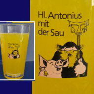Apfelweinglas Antonius mit der Sau