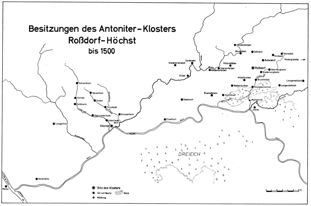 Besitzkarte der Antoniter bis 1500
