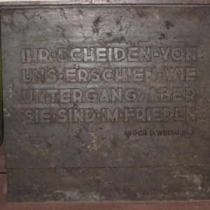 Kriegergedächnisaltar rechte Inschrift
